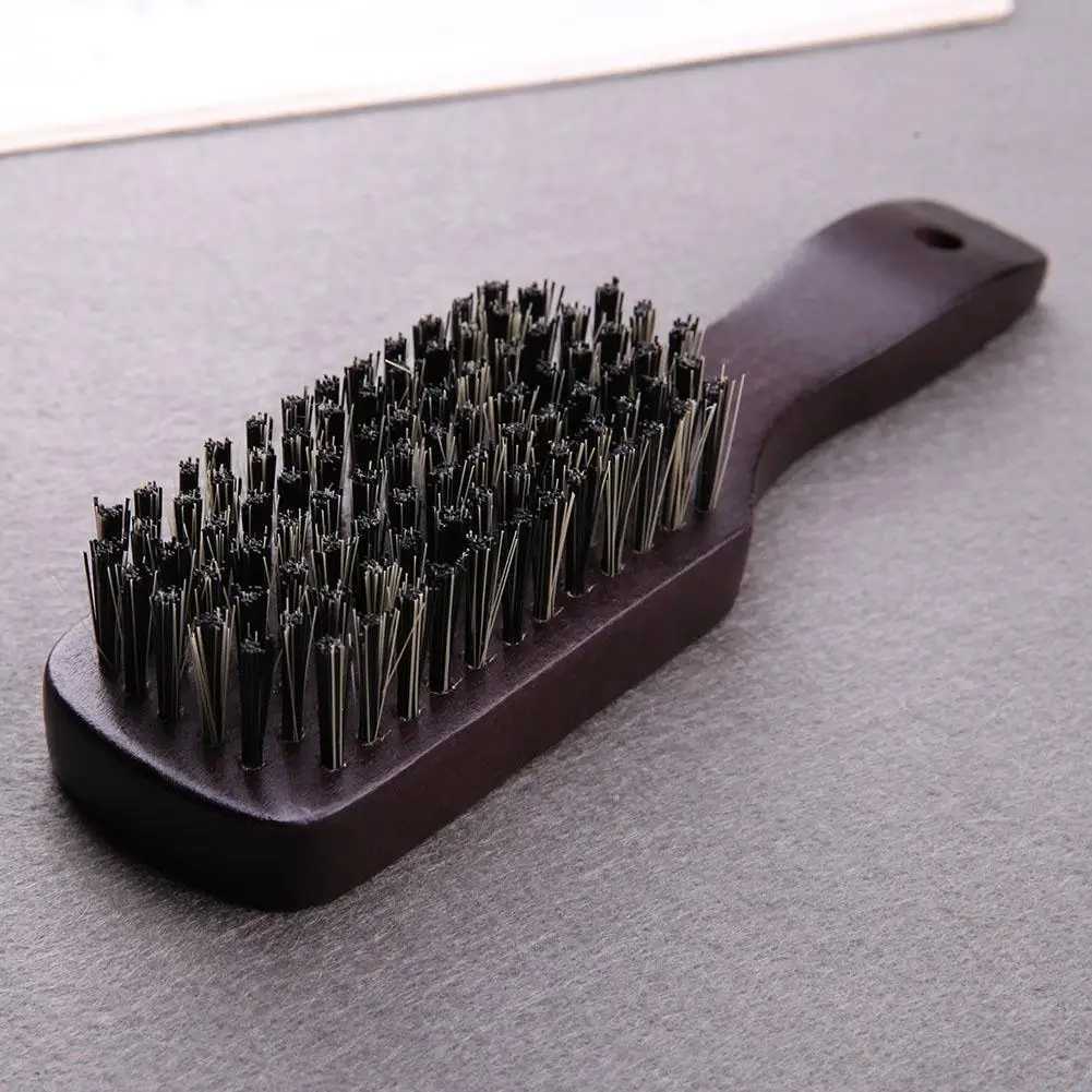 Wooden handle anti-static brush hard bristle comb suitable for men women hairdressers hairstylists and beard combs W240813