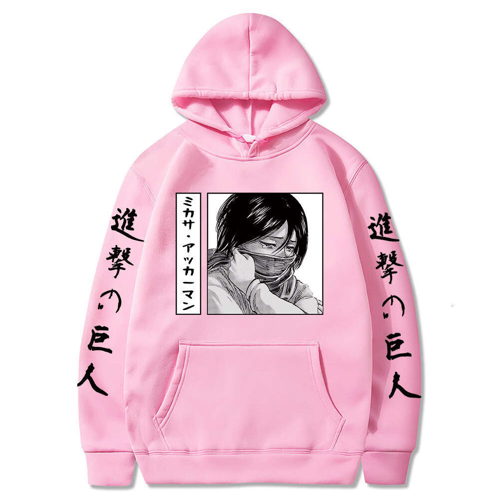 On Attack Titan Hot Anime Print Men Women Hoodies Ackerman Mikasa Graphic Pullover Plus Size Sweatshirt Haruku Hoody