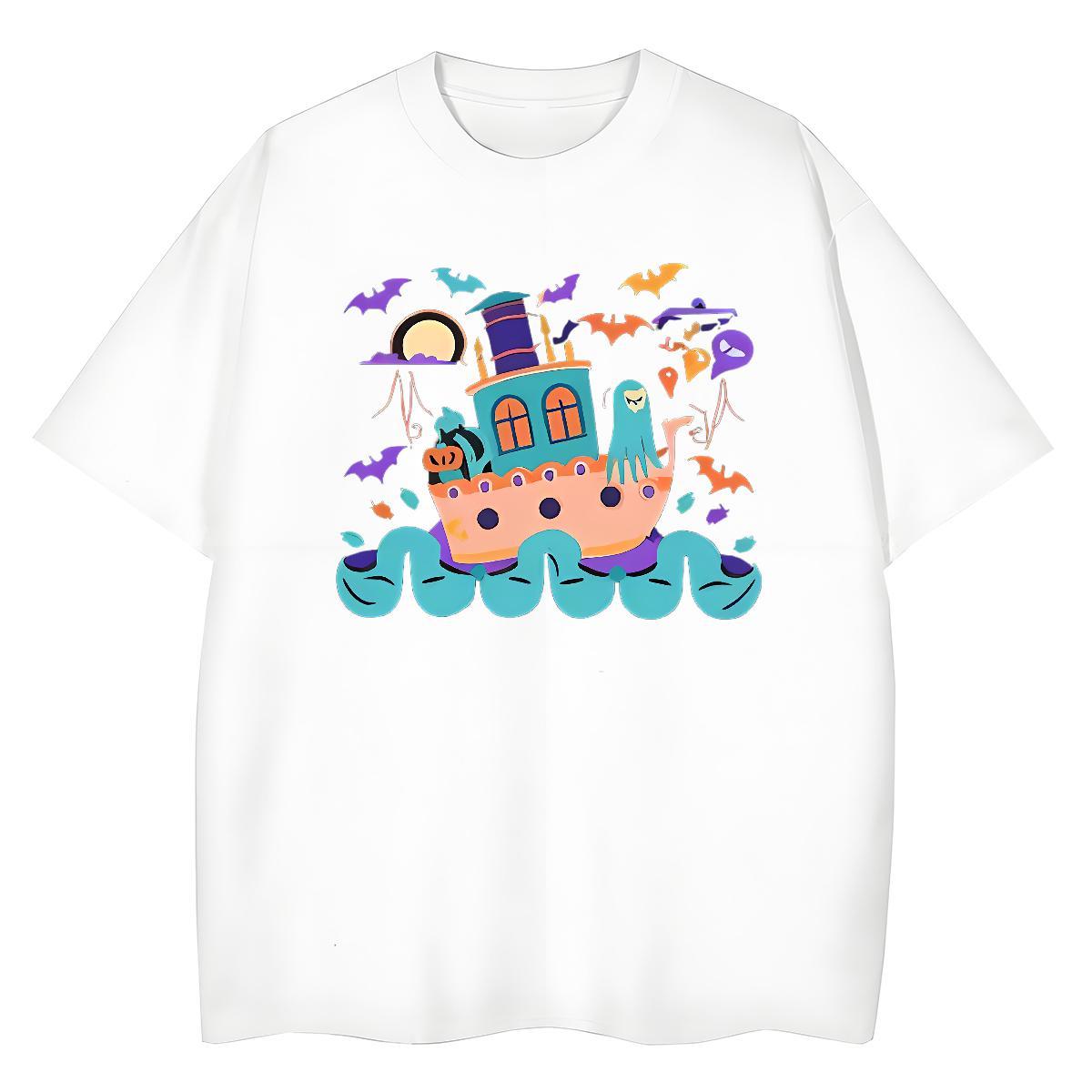 Loose Mens T Shirts Breathable Casual Beach Anime 100% Cotton 230g Men Tees Classic Casual Tops Shirt