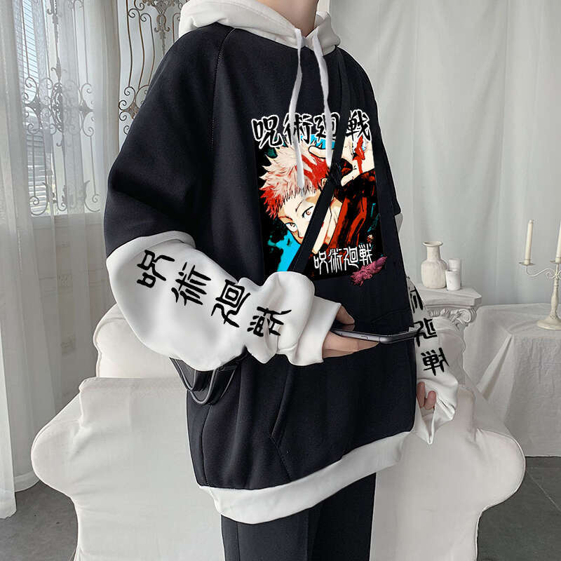 Jujutsu Kaisen Unisex Haruku Japan Anime Yuuji Itadori Sweatshirt Long Sleeve Men Plus Size Autumn Winter Hoodies