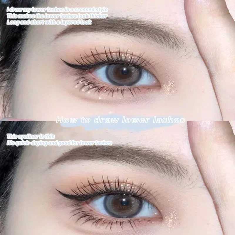 New Ultra-fine Liquid Eyeliner Purple Blue Eye Shadow Pencil Korean Makeup for Women Quick Dry Smooth Lying Silkworm Eyelash Pen Y240813