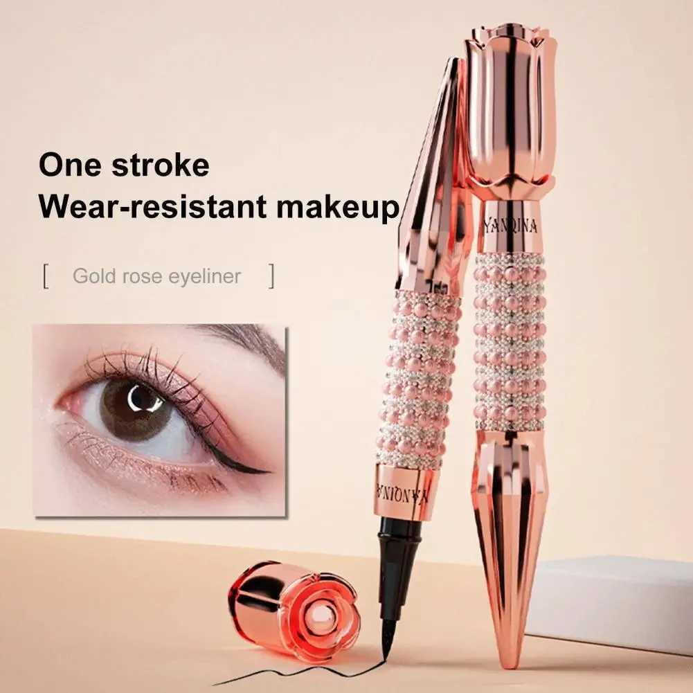 YANQINA Sparkling Eyeliner Cosmetic Sweatproof Slim Refill Queen Scepter Rose Liquid Eye Liner Pen Y240813