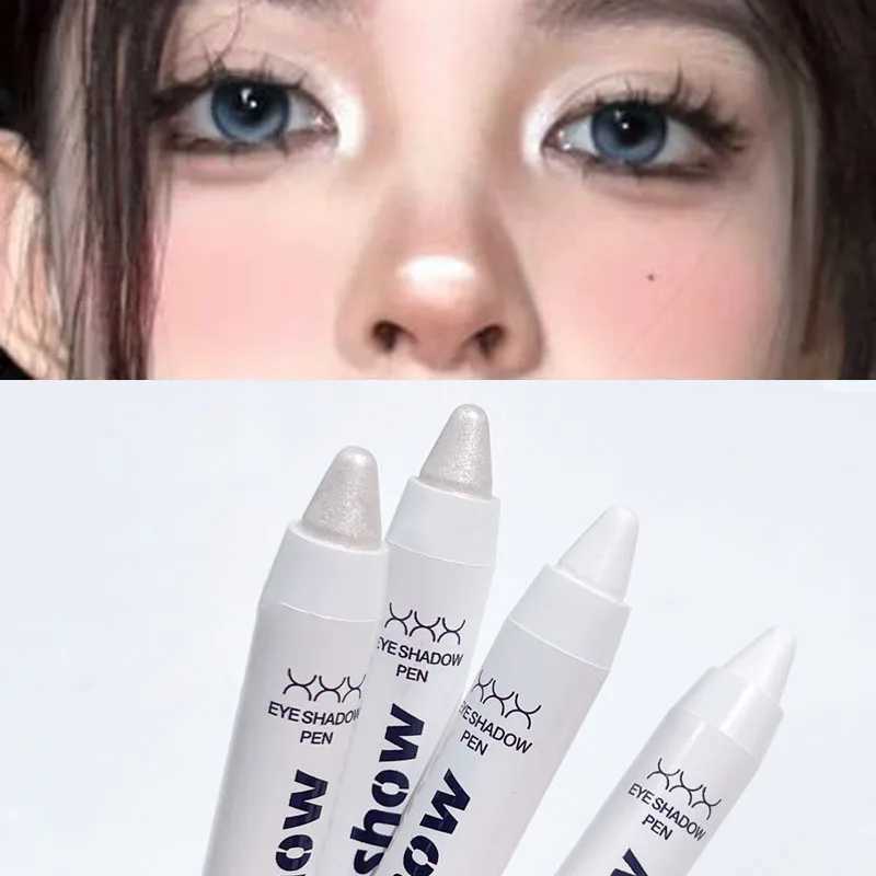1PC Matte White Eyeliner Pencil Lying Silkworm Highlighter Pen Eyes Corner Brightening Pearl High-gloss Glitter Eyeshadow Stick Y240813