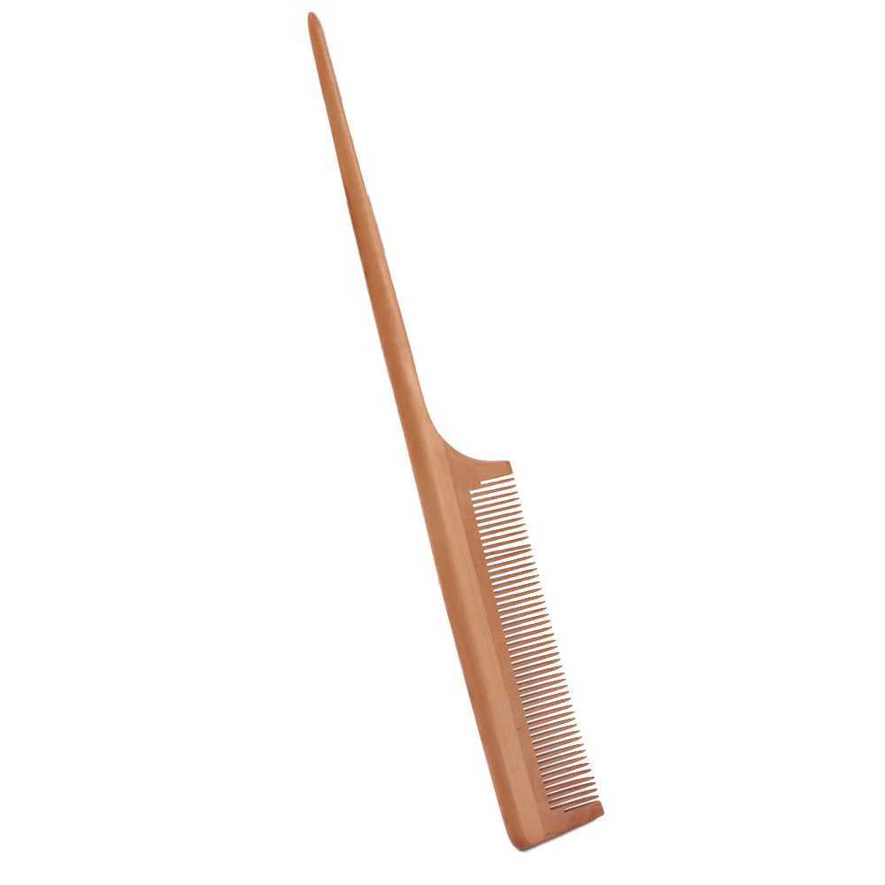 Anti static natural sandalwood comb portable hair salon wooden comb mouse tail brush hair styling tool hair care hair comb W240813