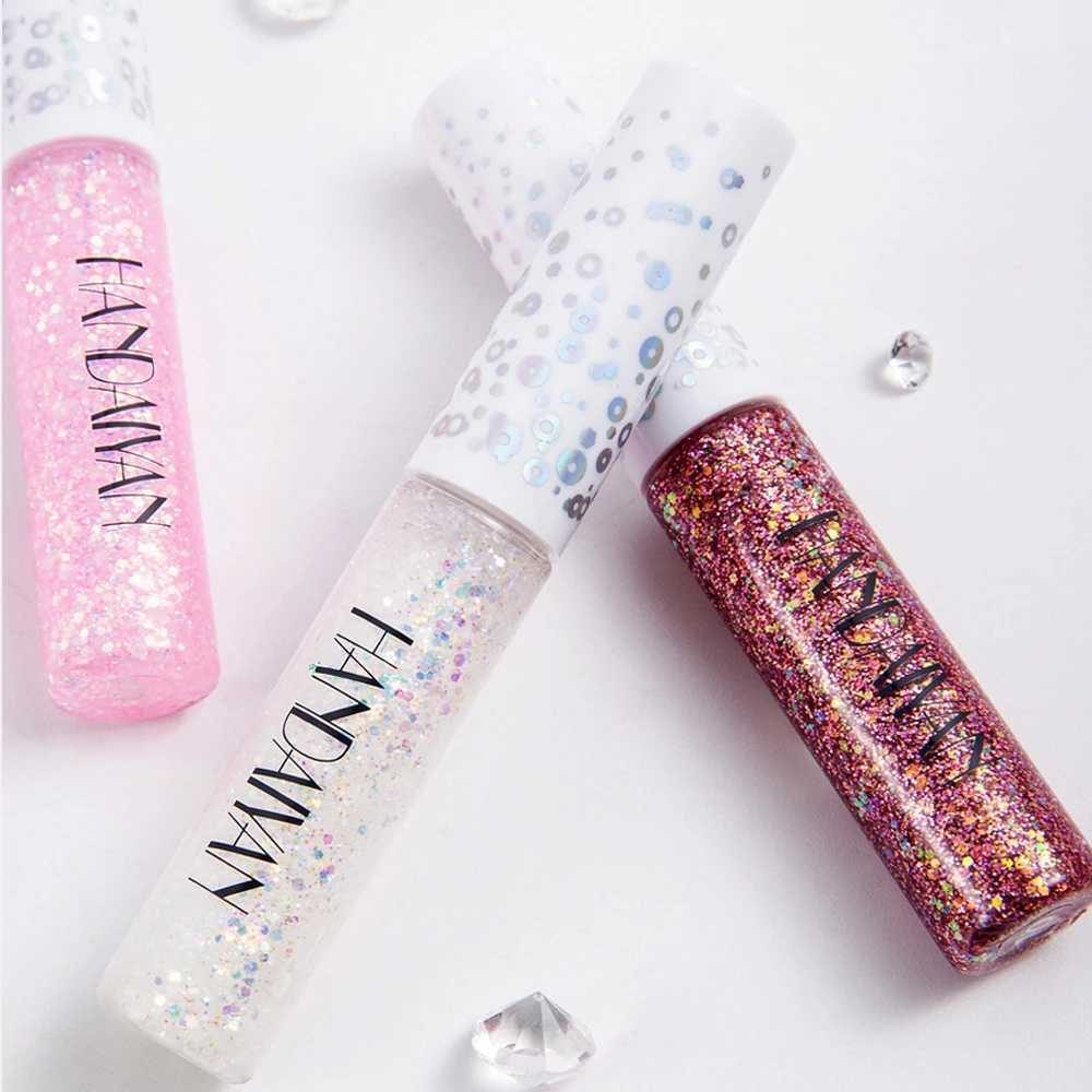 HANDAIYAN Glitter Eyeliner Colorful Diamond Shining Sequins Party Makeup Liquid Eye Liner Waterproof Blue Silver New Y240813