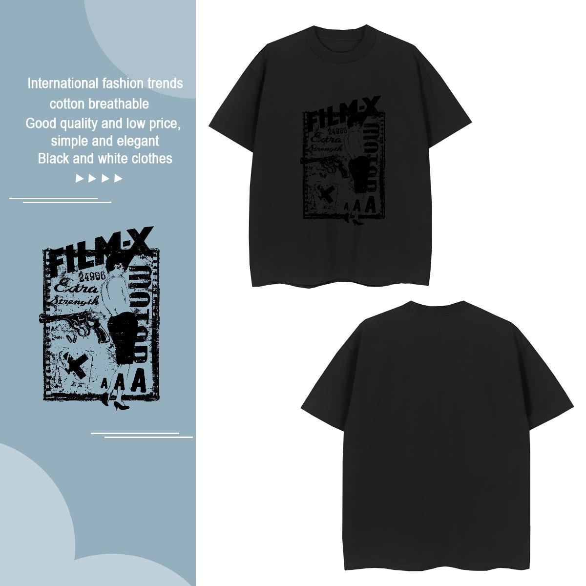 Brand person T Shirt For Man Home Outdoor Couples T Shirts 100% Cotton 230g 2024 Summer Round Neck Short Sleeve Custom Print Plus Size Clothes