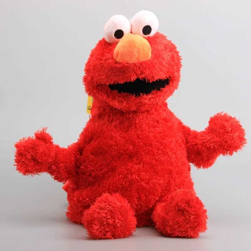 3 styles of 45cm Sesame Street plush backpack red Elmo blue biscuit human yellow big bird plush bag childrens school bag free deliveryW240813