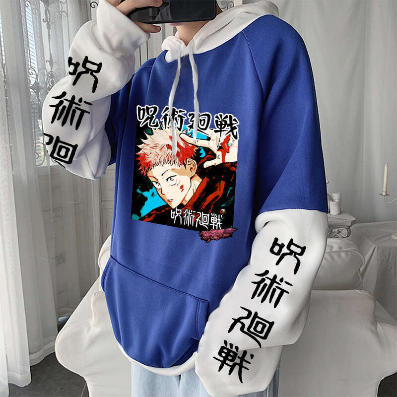 Jujutsu Kaisen Unisex Haruku Japan Anime Yuuji Itadori Sweatshirt Long Sleeve Men Plus Size Autumn Winter Hoodies