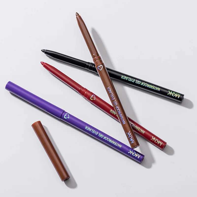 Waterproof 6 Colors Black Eyeliner Pen Long Lasting Quick-drying Pencil Not Blooming Liquid Eyeliner Gel Eyes Makeup Cosmetic Y240813