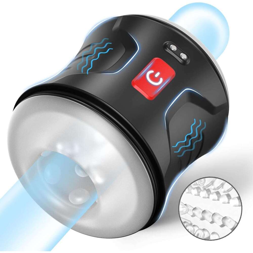 Men's sex toy, dual motor automatic male toy, with 12 vibration modes, vibration toy Strokers Glans training stimulator, men's machine adult