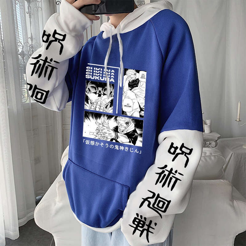 Jujutsu Anime Kaisen Hoodies Gothic Cool Sukuna Ryoumen Manga Haruku Men Plus Size Autumn Winter Long Sleeve Sweatshirts