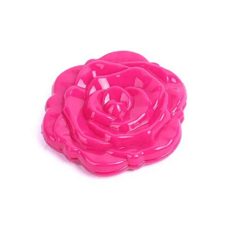 Mini mirror retro rose portable mini pocket makeup mirror double-sided manual mirror compact beauty tool toilet W240813
