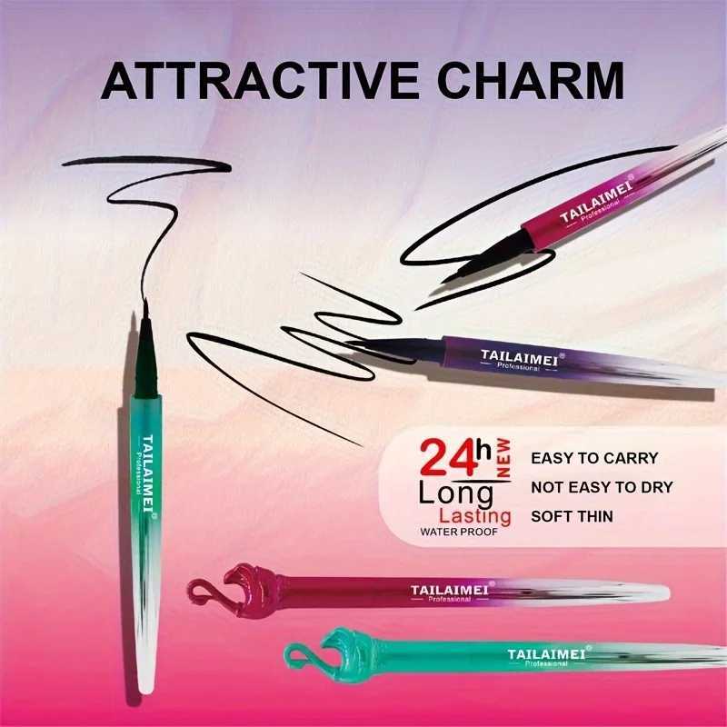3pcs Swan Eyeliner Black waterproof and easy to color fast-drying black eyeliner Y240813