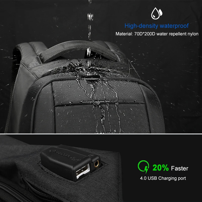 warranty mens backpack 156inch laptop antitheft bag travel school Mochilas 240813