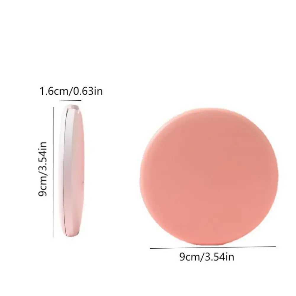 1 mini illuminated makeup mirror circular portable folding compact mirror with light USB handheld makeup magnifying glass W240813