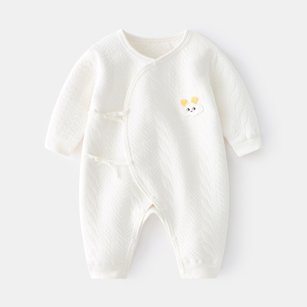 Baby long sleeve warm onesie baby autumn and winter quilted climbing clothes outside warm thick clothes