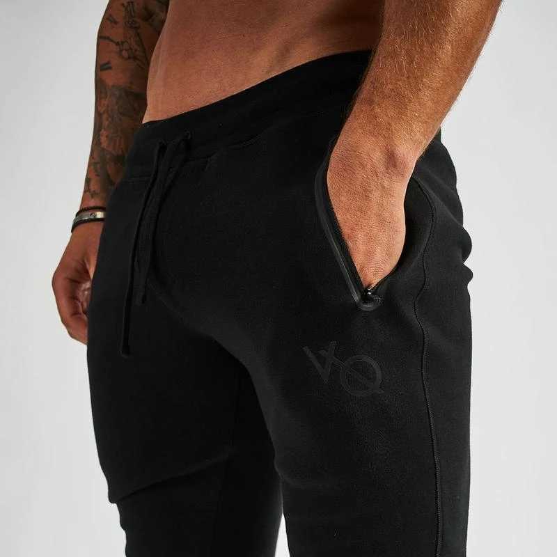Joggers Sweatpants Men Sports Fitness Cotton Pants Fashion Mens Clothing Drawstring Casual Pants Gym Running Training TrousersXJ250303