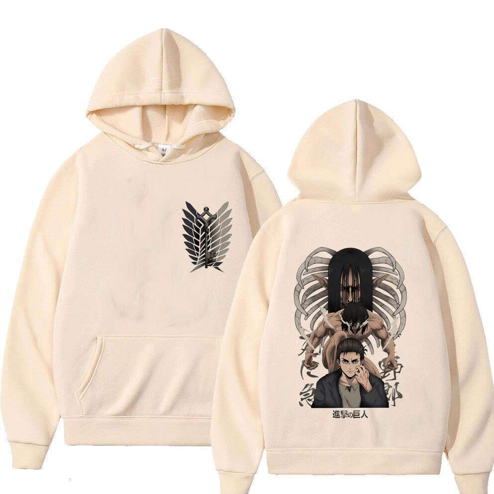 Attack Anime On Titan Men Women Hoodies Yeager Eren Graphic Printed Hooded Plus Size Sweatshirt Haruku Streetwear Pullover