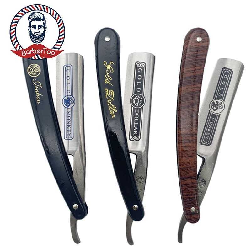 Mens Razor High-Quality Traditional Stainless Steel Manual Straight Side Shaver Holder Beard and Facial Epilator HairdresserM240814