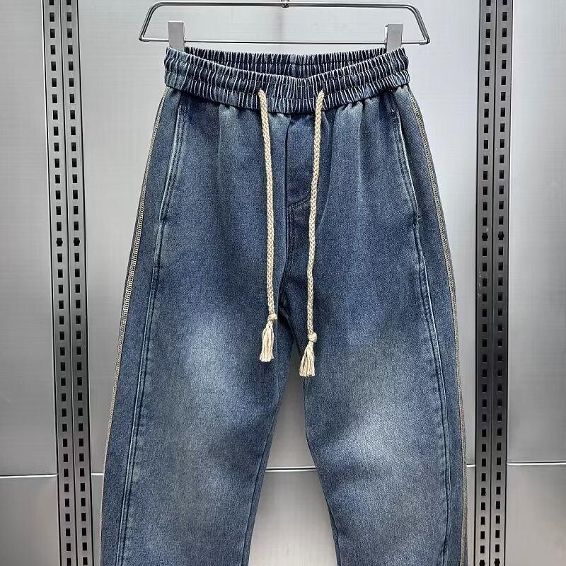 American summer jeans men's versatile design trendy fashion slim casual pants589