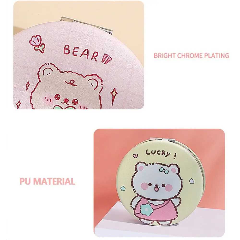 Cartoon Gift Rabbit Bear Travel Mini Beauty Tools Makeup Mirror Compact Pocket Mirror Folding Small Mirror W240813