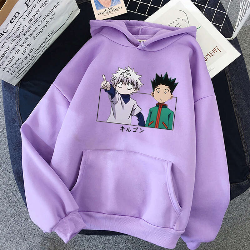 Women HxH Men Hoodies Baka Killua Japan Anime Plus Size Sweatshirt X Hunter Gon Printed Hooded Unisex Streetwear