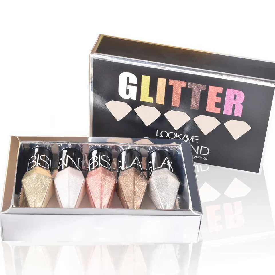 5pcs Diamond Liquid Eyeliner Eye Makeup Shiny Waterproof Glitter Eye Shadow Eyeliner Y240813