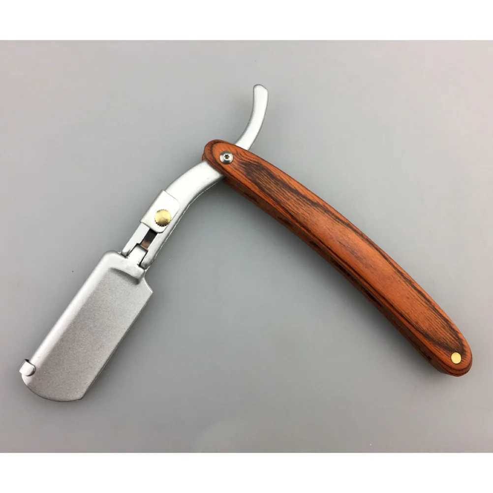 Shavers for Men Razor Razors Men Safe Colored Wood Old Fashioned Metal Shaving Manual WoodenM240814