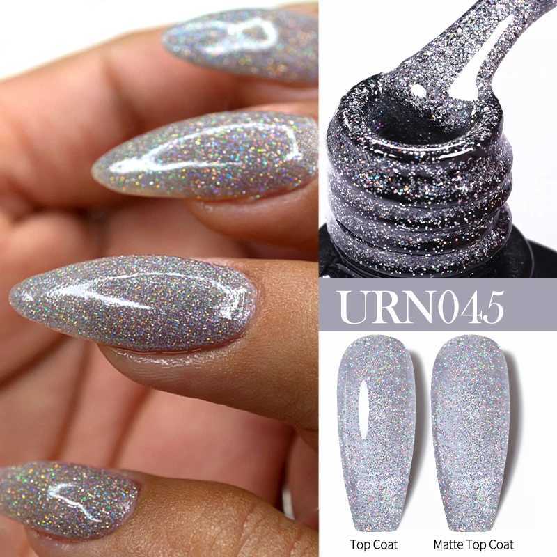 UR SUGAR 7.5ml Silver Glitter Nail Gel Polish Summer Laser Gold Sequins Manicure Semi Permanent Soak Off Nail Art Gel VarnishM240814