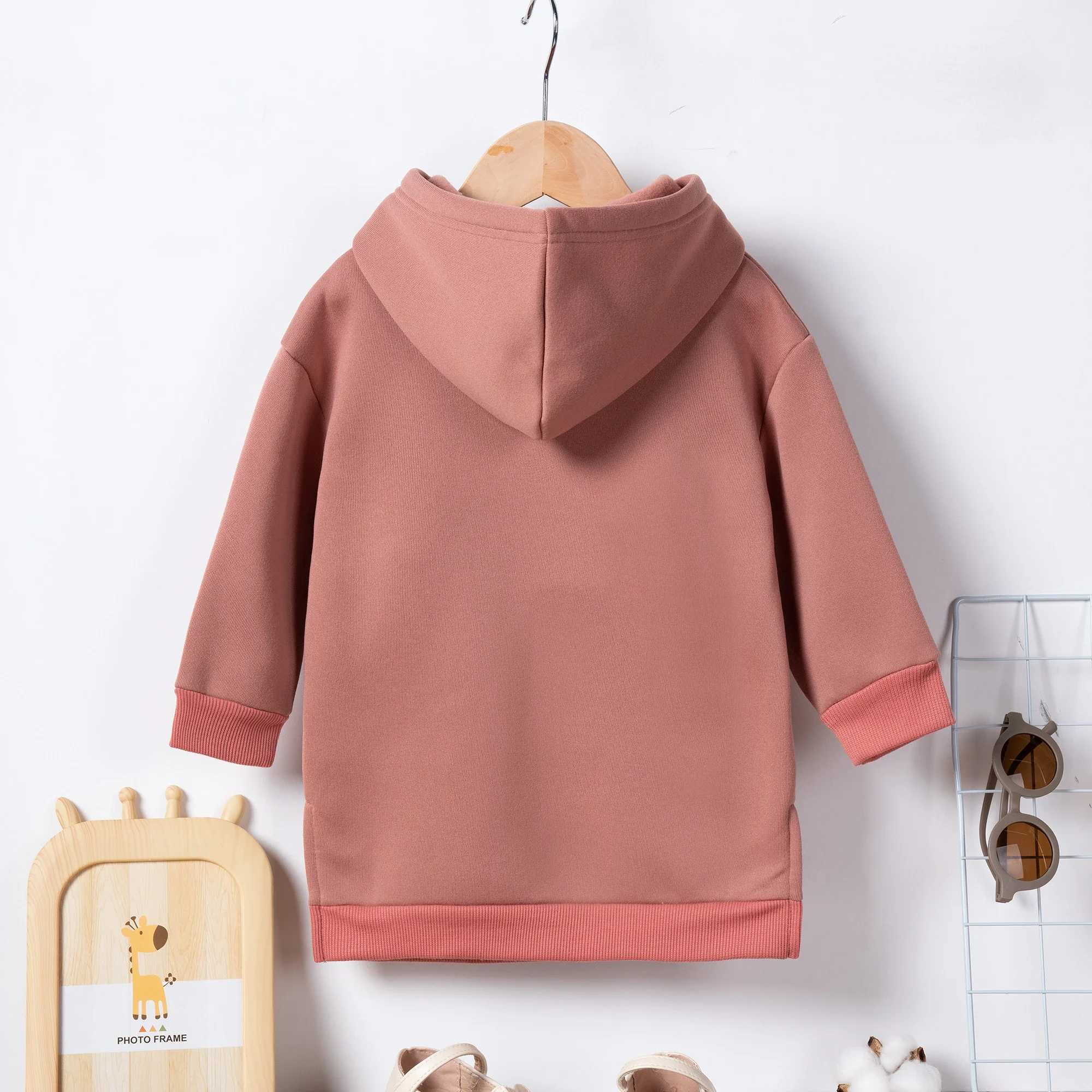 2024 Autumn And Winter Baby Girl Hoodie With NEW YORK Letter Print Sweater Medium And Long Fashion Style TopY240814