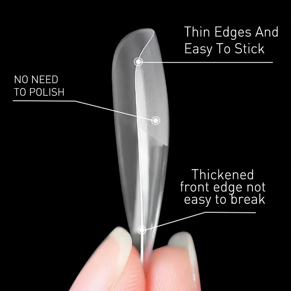 Beautilux Express Nails 552pcsbox Oval Stiletto Almond Square Coffin French False Fake Soak Off Gel Nail Tips American Capsule 240810