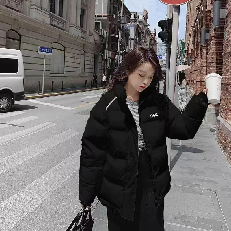 womens parka coat fashion basic cotton down jacket winter fashion soft and thick leisure stand-up collar womens jacket 240813