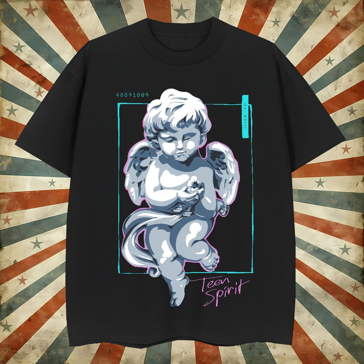 Classic portrait Mens T Shirts Home Outdoor Mens Tshirts 100% Cotton 230g Factory Direct Breathable Short Sleeve Plus Size Cartoon Tops