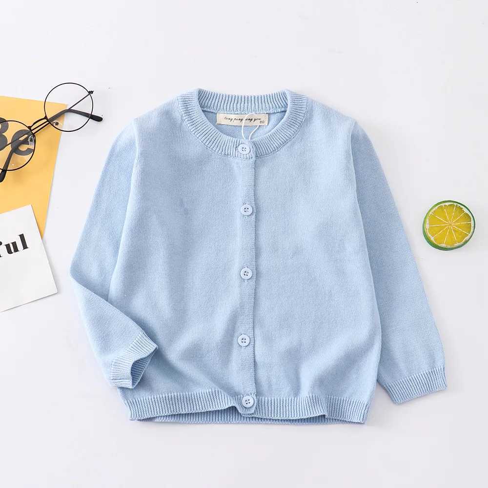 April Autumn Knitted Open Knitted Woolen Sweater Baby Clothing Boys and Girls Sweater Childrens Coat W240813