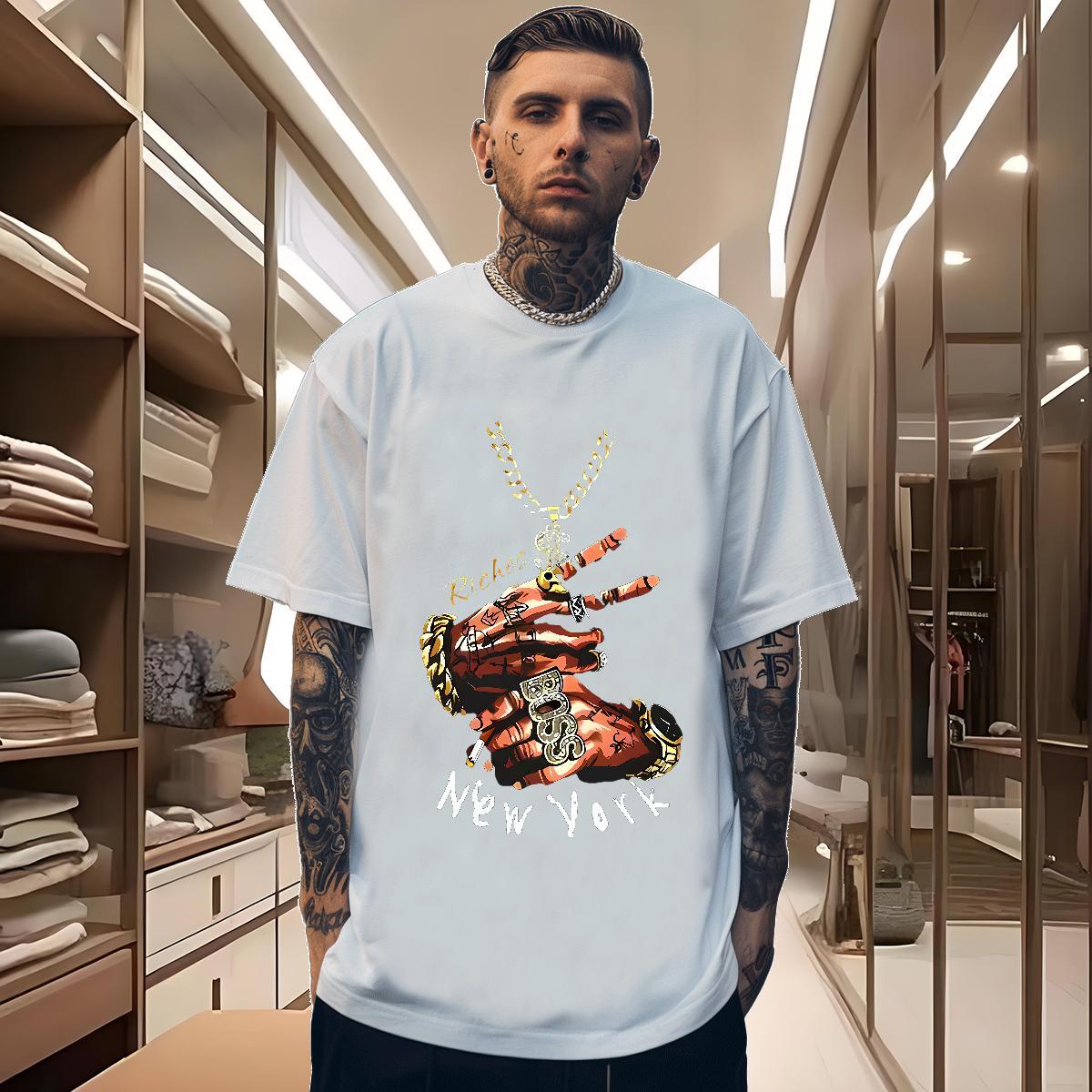 Men T Shirts 230g Cotton hands Casual Daily Wear Breathable Customized Men Tops Tees Stylist Soft Tees Shirts