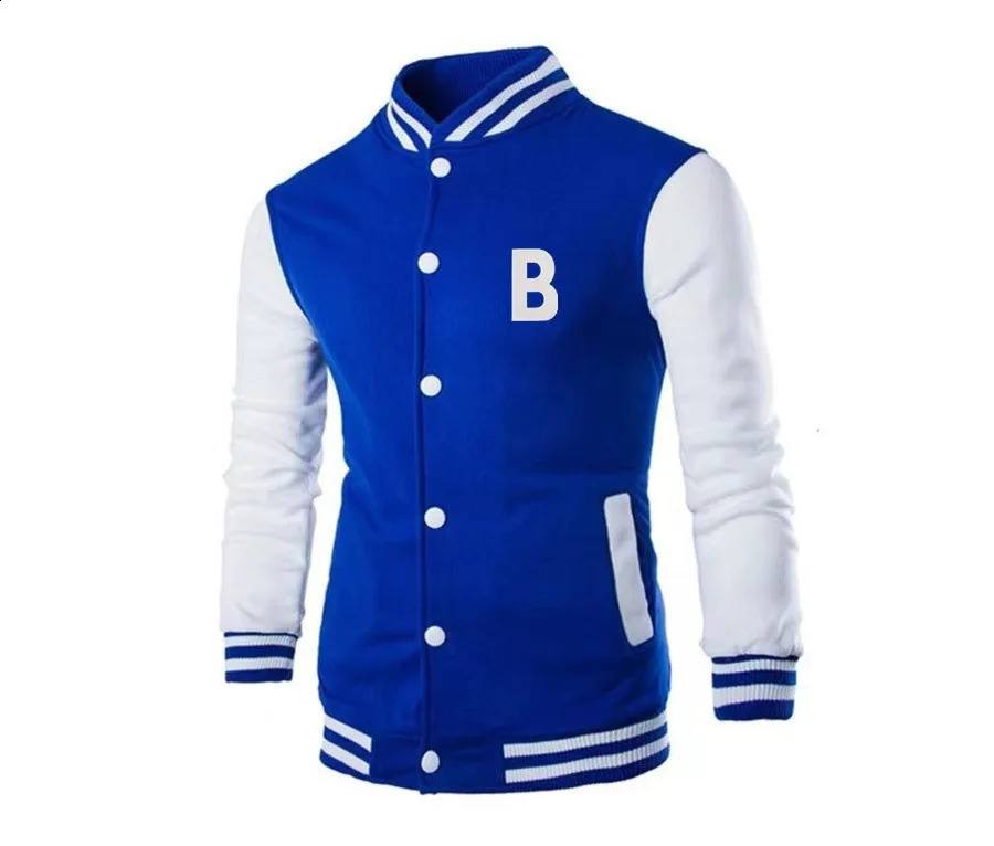 letter printed polyester top fashionable single breasted casual baseball jacket loose cardigan couple 240712