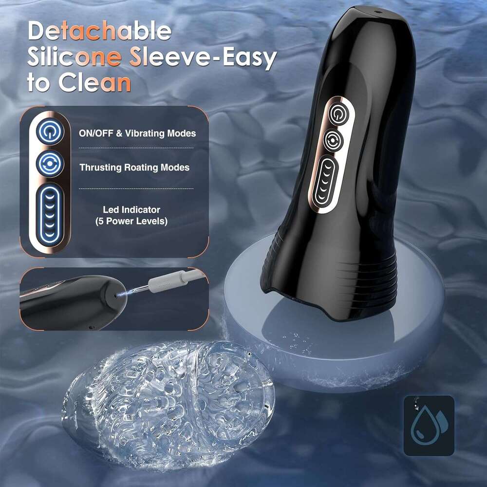 Automatic male se, Uofile male se, with 5 thrust rotations and 10 vibration modes, adult toy, men's machine, electric pocket, genital male massag