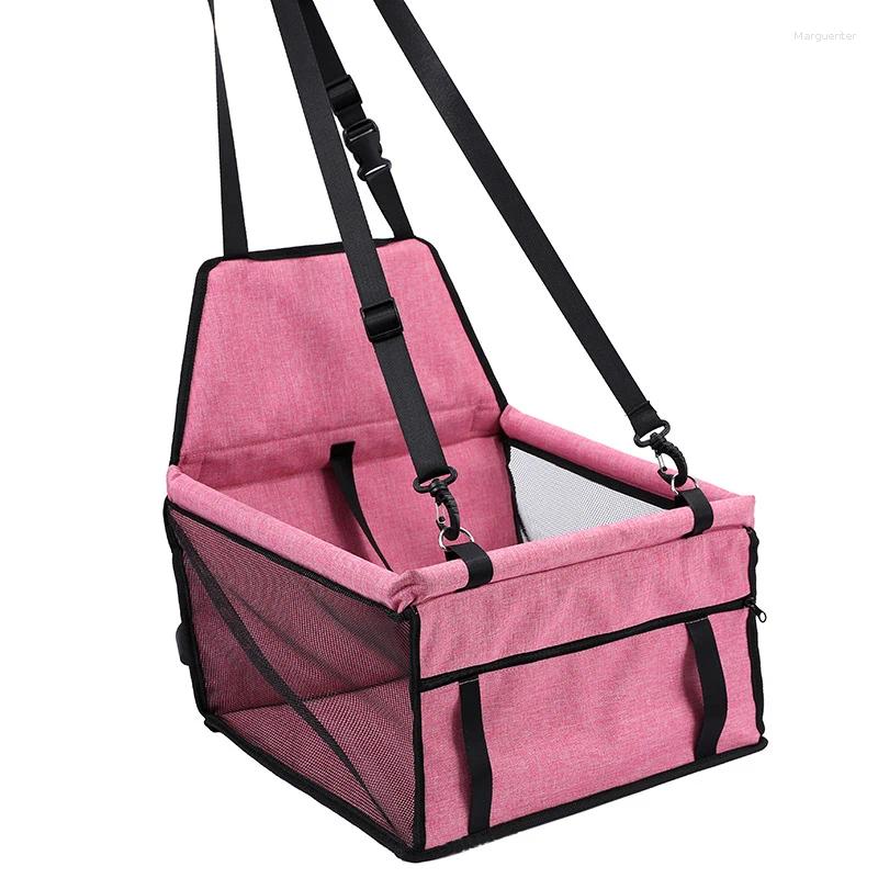 Dog Carrier High Quality Pet Car Booster Seat Safety Belt Stable Folding Supplies Waterproof Mat Blanket