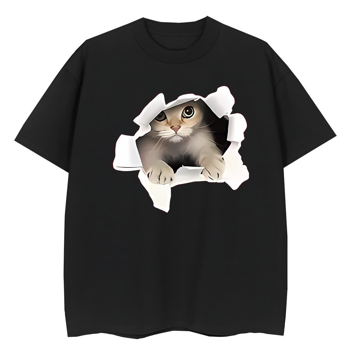 Cool Design Man T Shirts cute Crew Neck Daily Wear DIY Printed 100% Cotton 230g Tshirt for Man Woman 2024 Summer Tshirts