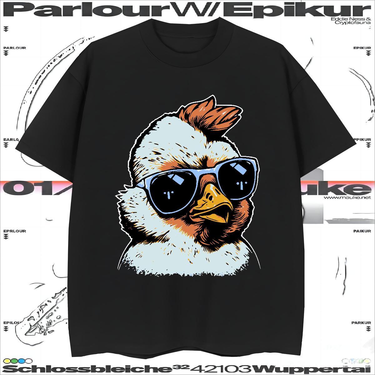 TOP Quality Man T Shirts chicken Round Neck Short Sleeve Hip Hop Street DIY Printed 230g Pure Cotton Tshirt for Man Woman New Arrival Tee Shirt