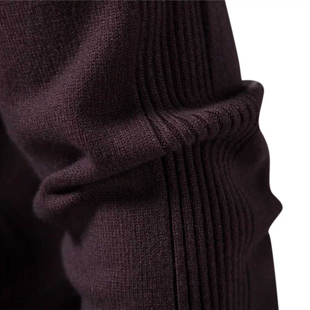 New winter turtle neck thick mens sweater casual turtle neck solid color high-quality ultra-thin turtle neck sweater with floral pattern for menW24072