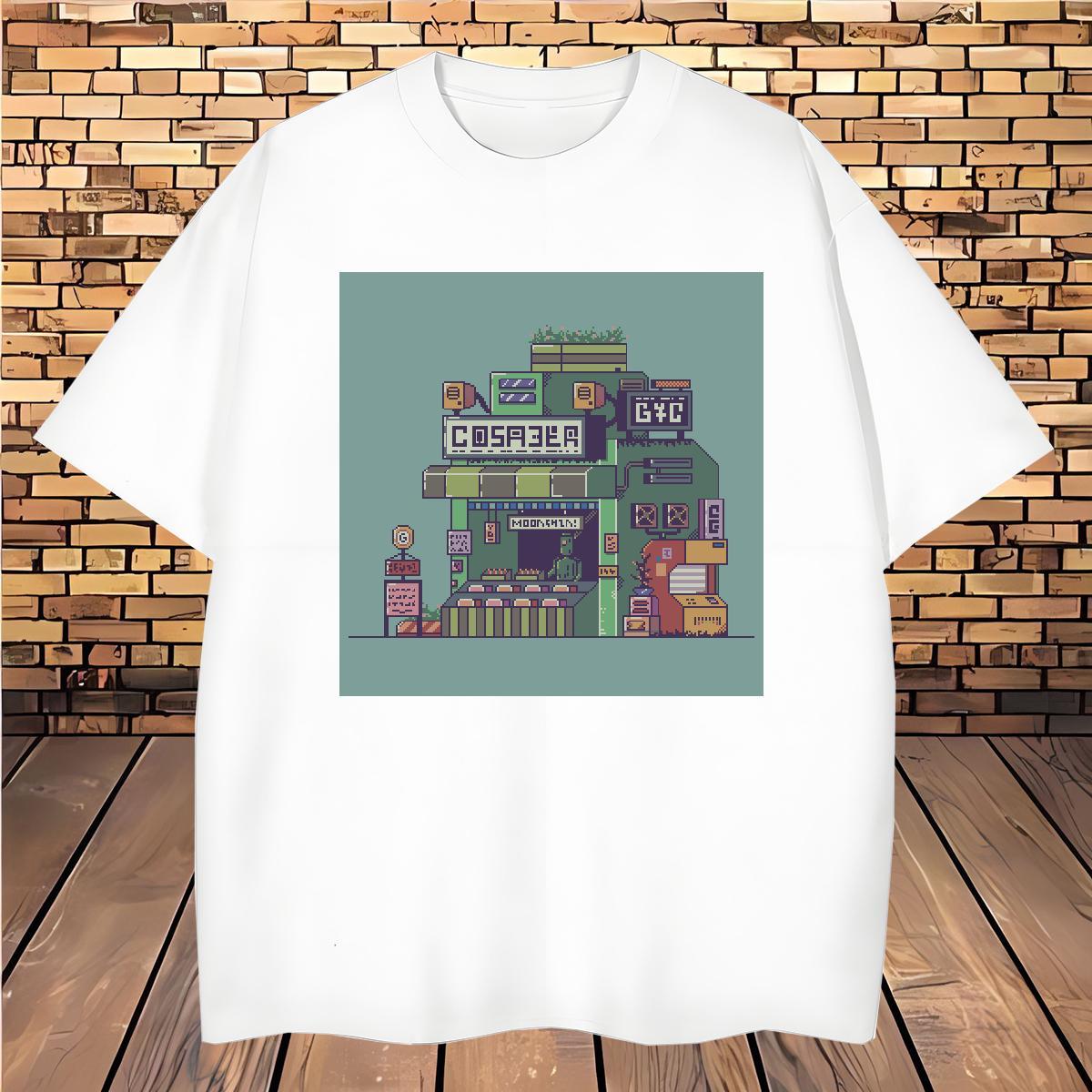 Comfortable robot Mens T Shirts Summer Casual Men Tshirts 230g 100% Cotton 2024 Summer Breathable Soft DIY Anime Clothings