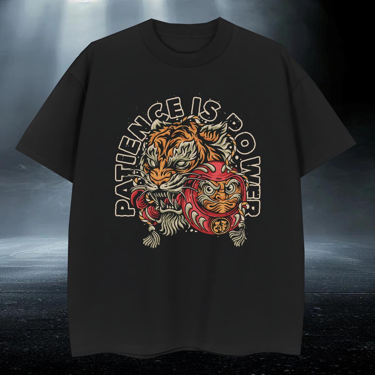 Popular Men Tops Tees Sport 230g 100% Cotton Custom Big Size Breathable Crew Neck tiger T-Shirts Free Shipping Tees Shirts