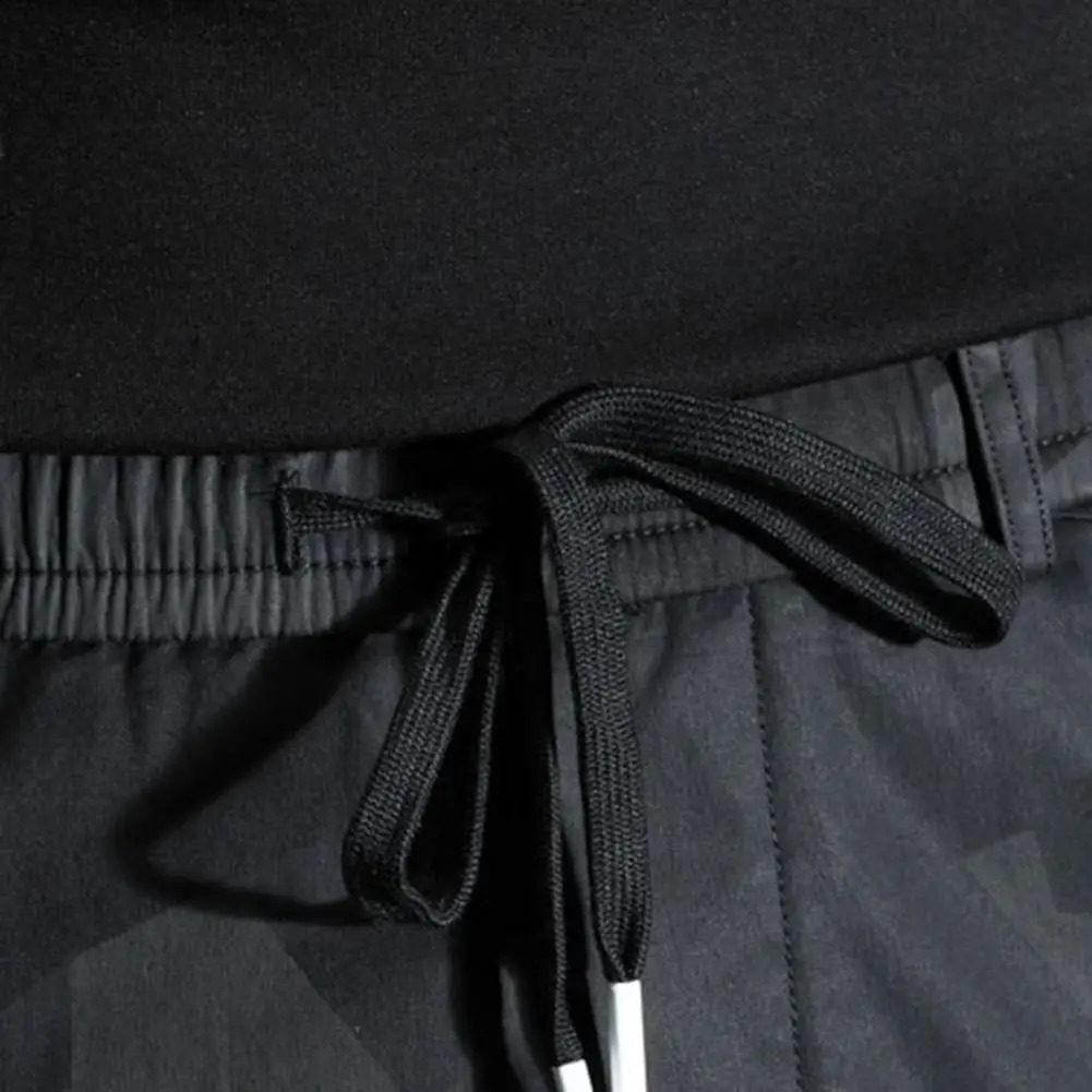 Cargo Pants Camouflage Drawstring Multi Pockets Men Pants Bottoms Ankle Tied Trousers For Daily Wear 240820