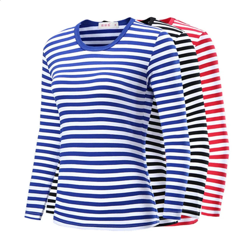 Men T-Shirt For Men Clothing Harajuku Womens t-shirt Slim Fit Cotton Stripe Long Sleeve Shirt Plus Size Fashion T-Shirts T01 240814
