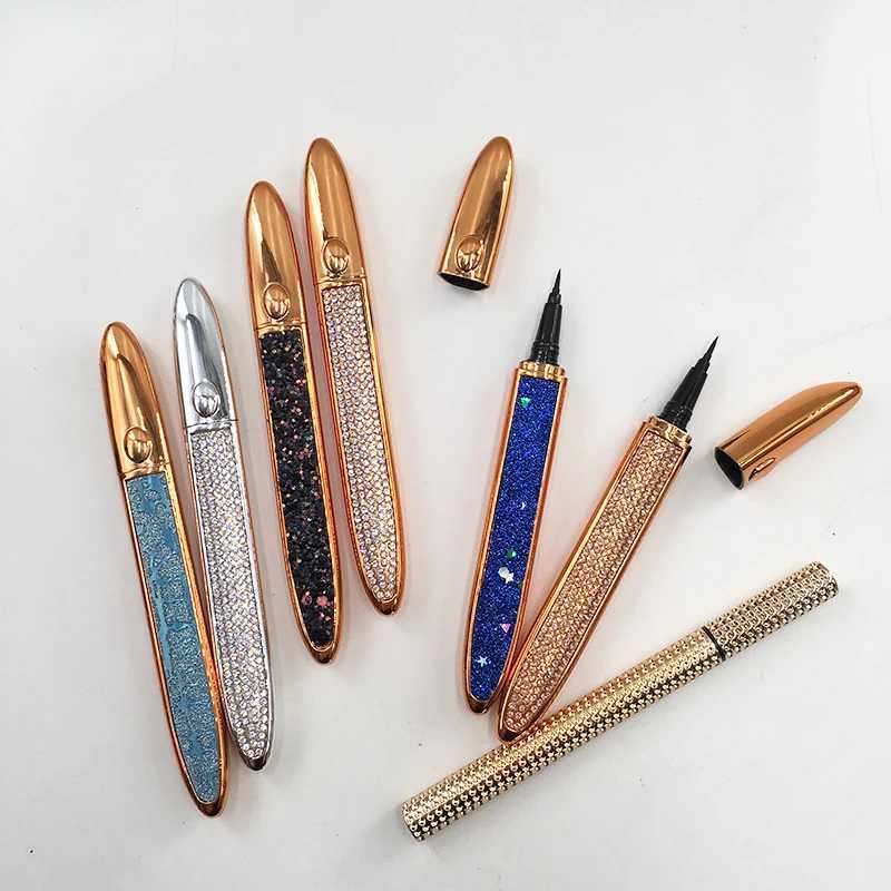 Free Fast Shipping Adhesive False Eyelash Liquid Eyeliner Pen Holographic Package for 3D Mink Lashes Y240813