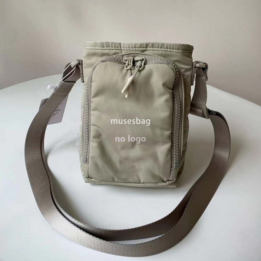 New water bottle bag Nylon waterproof belt front pocket Crossbody bucket bag Leisure sports fitness Yoga phone bag