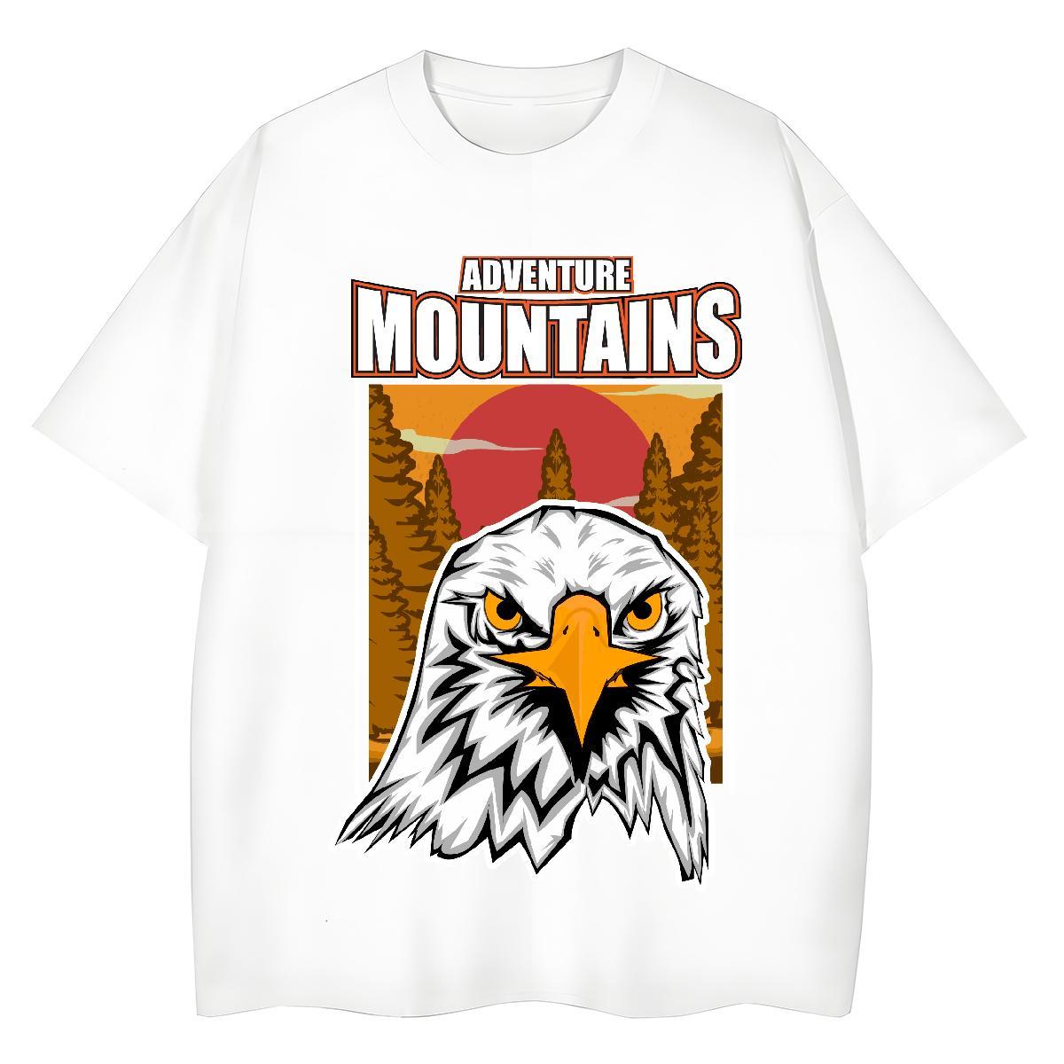 Brand T Shirts Men eagle O Neck Short Sleeves Street Wear Black Oversized 230g 100% Cotton Couples T Shirts New Arrival Tops