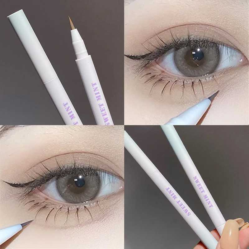 Tea Brown Lying Silkworm Eyeliner Pen Pearlescent Makeup Liquid Eye Shadow Pencil Smooth Quick-drying Beauty Cosmetics Tools Y240813