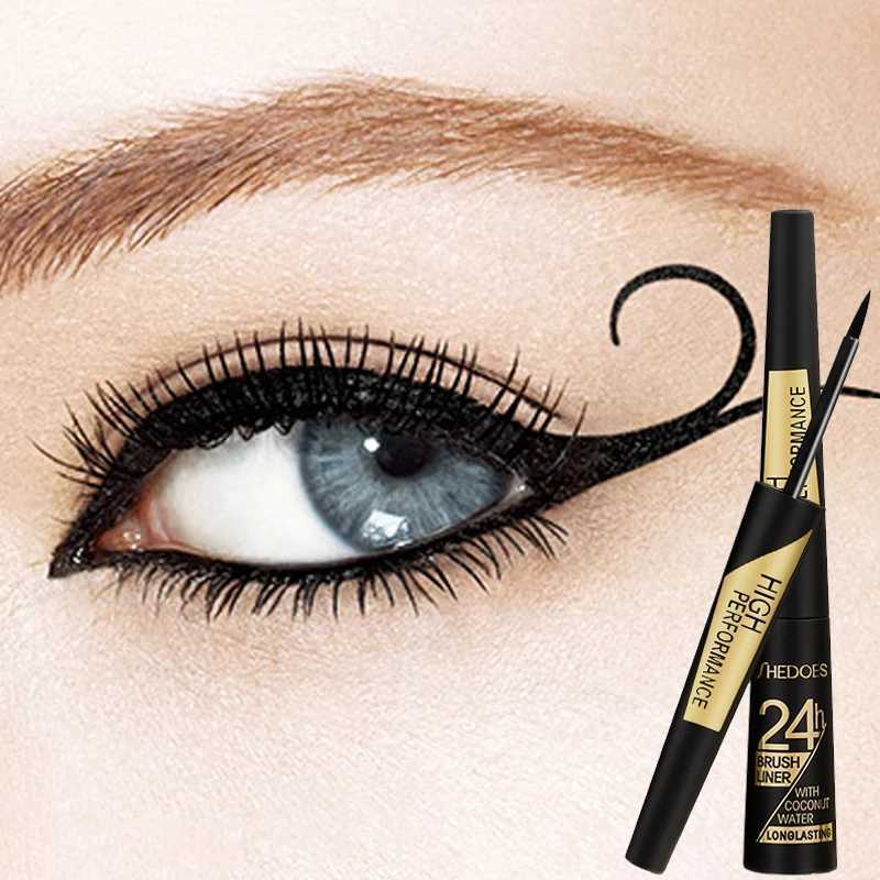 Ultra-fine black liquid eyeliner long-lasting hard-tipped gel eyeliner quick-drying non-smudged eyeliner Y240813
